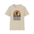 Bigfoot Needs Coffee T-Shirt – Funny Sasquatch Camping Graphic Tee