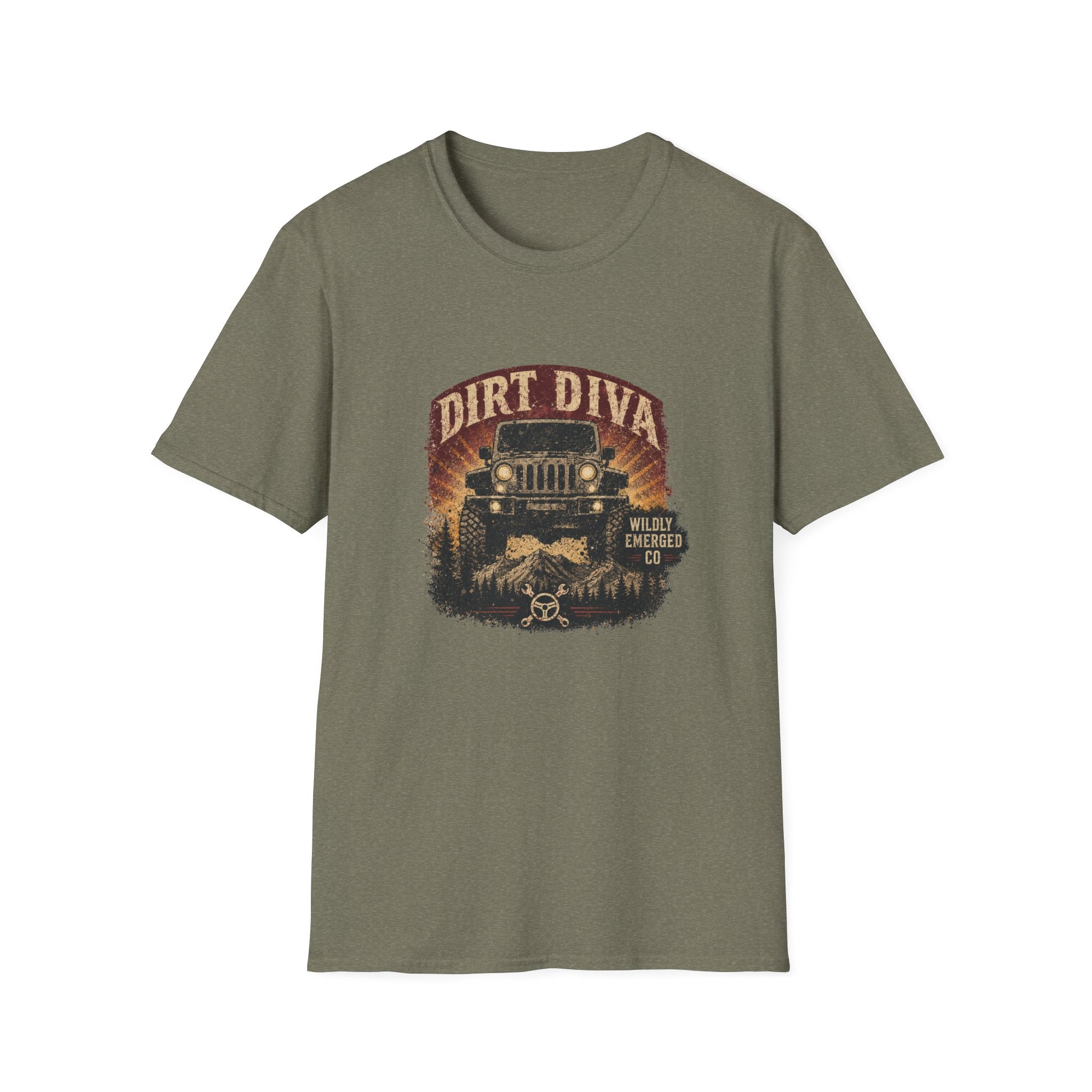Dirt Diva Jeep — Off‑Road Women's Adventure Tee