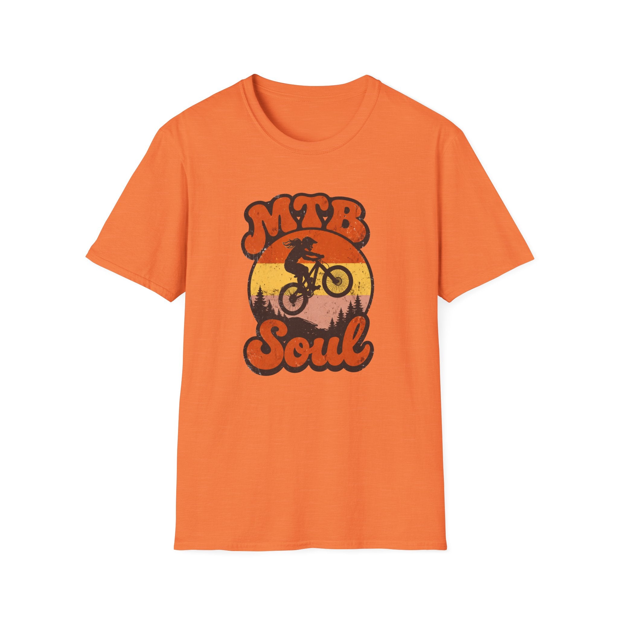 MTB Soul Mountain Bike — Retro Sunset Trail Rider Tee