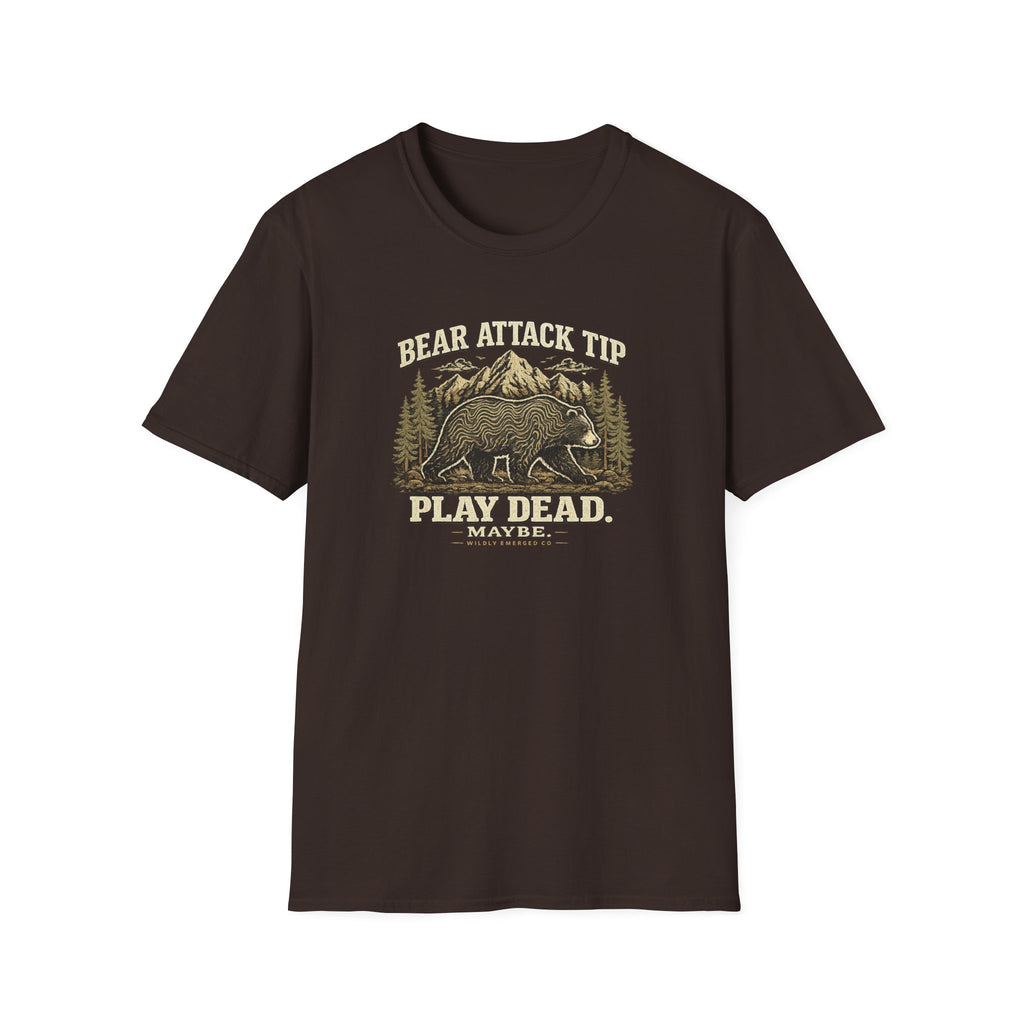Bear Attack Tip — “Play Dead. Maybe.” Outdoor Hiking Shirt