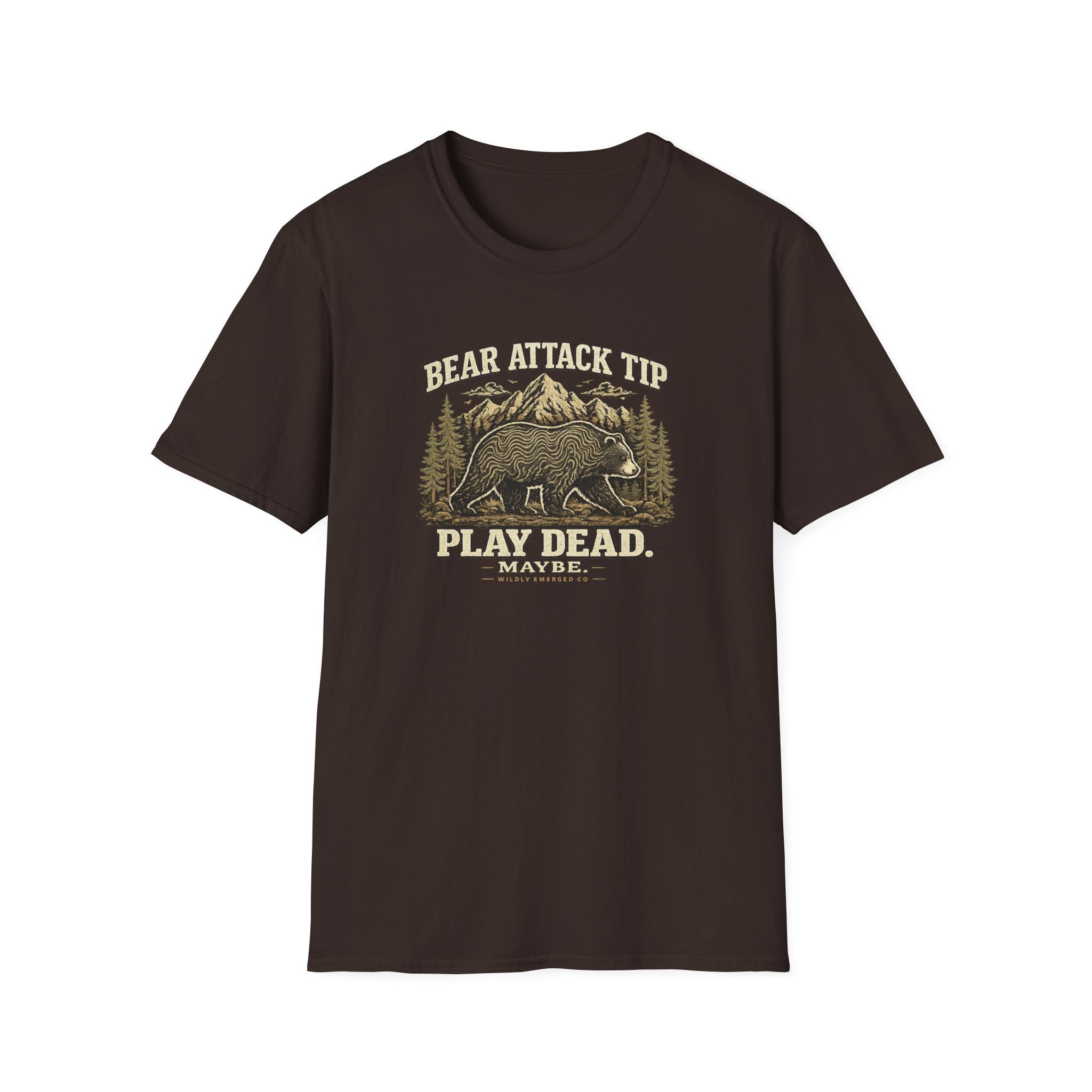 Bear Attack Tip — “Play Dead. Maybe.” Outdoor Hiking Shirt