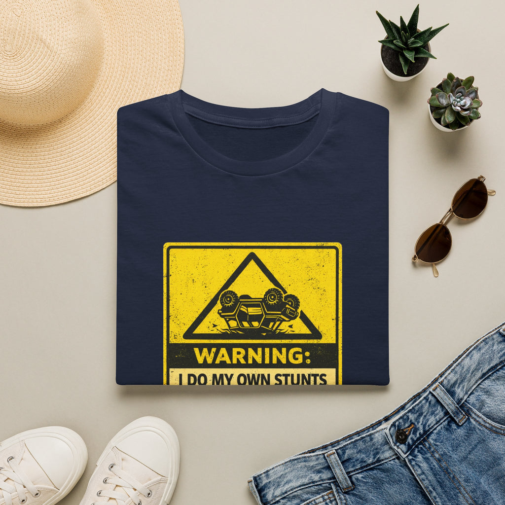 "Warning: I Do My Own Stunts (Unintentionally)" Vintage Warning Sign