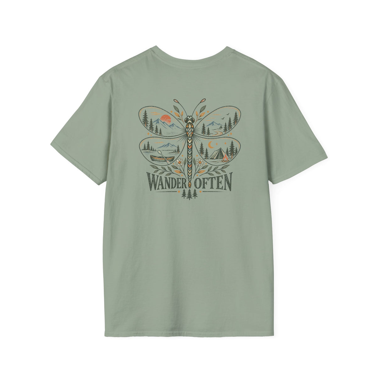 Wander Often Dragonfly – Nature Adventure Graphic T-Shirt