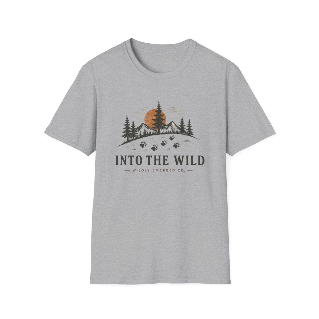 Into The Wild — Mountain Sunset Paw Print Tee