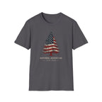 American Flag Pine Tree — "National Adventure" Patriotic Graphic Tee
