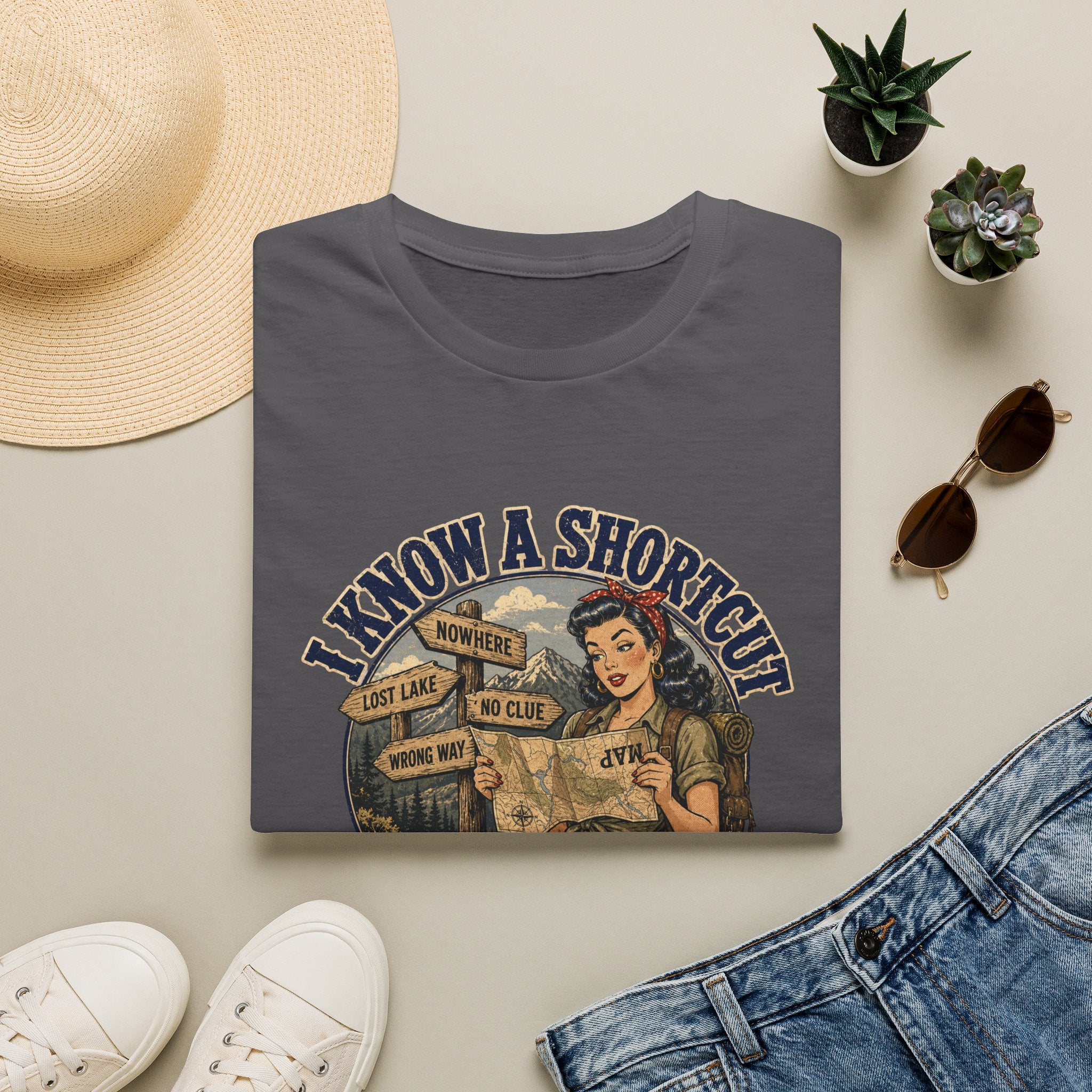 I Know a Shortcut — Vintage Roadmap Travel Tee
