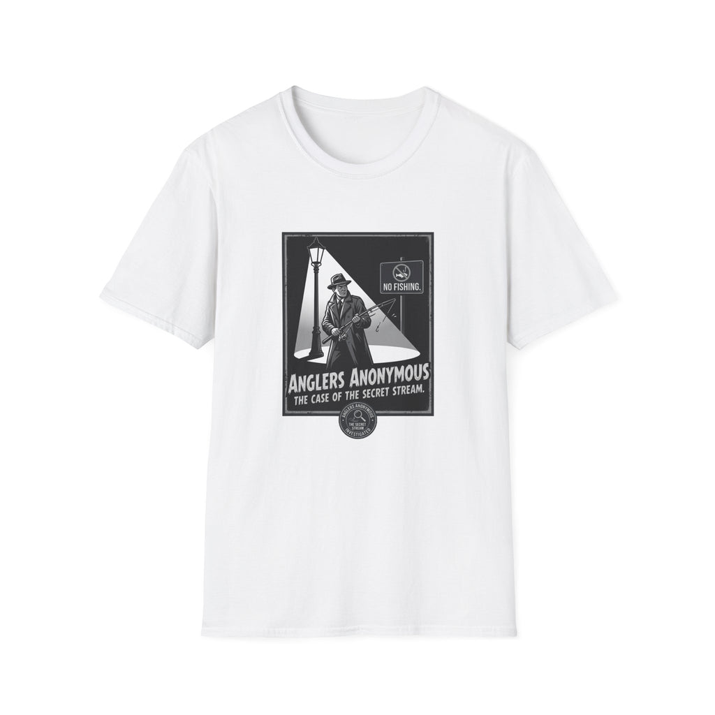 Anglers Anonymous Graphic — "No Fishing" Noir Detective Design