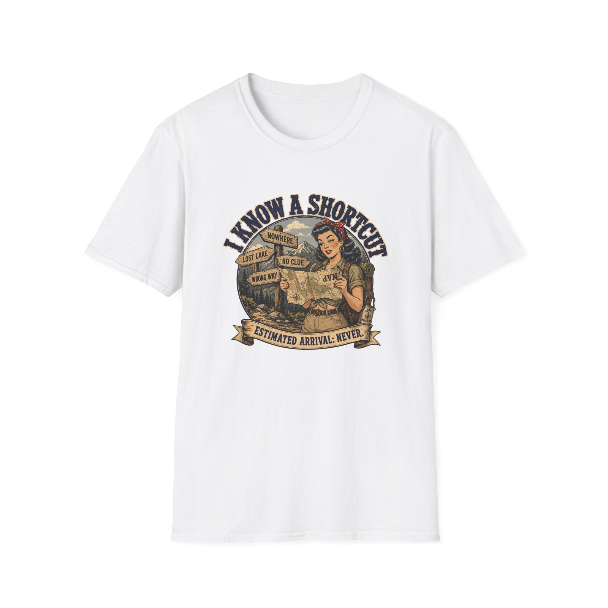 I Know a Shortcut — Vintage Roadmap Travel Tee