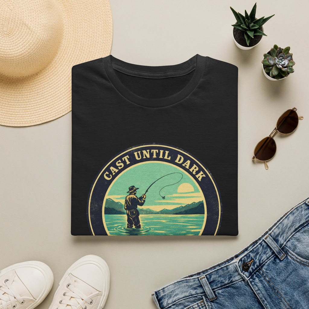 "Cast Until Dark" Vintage River Angler Tee
