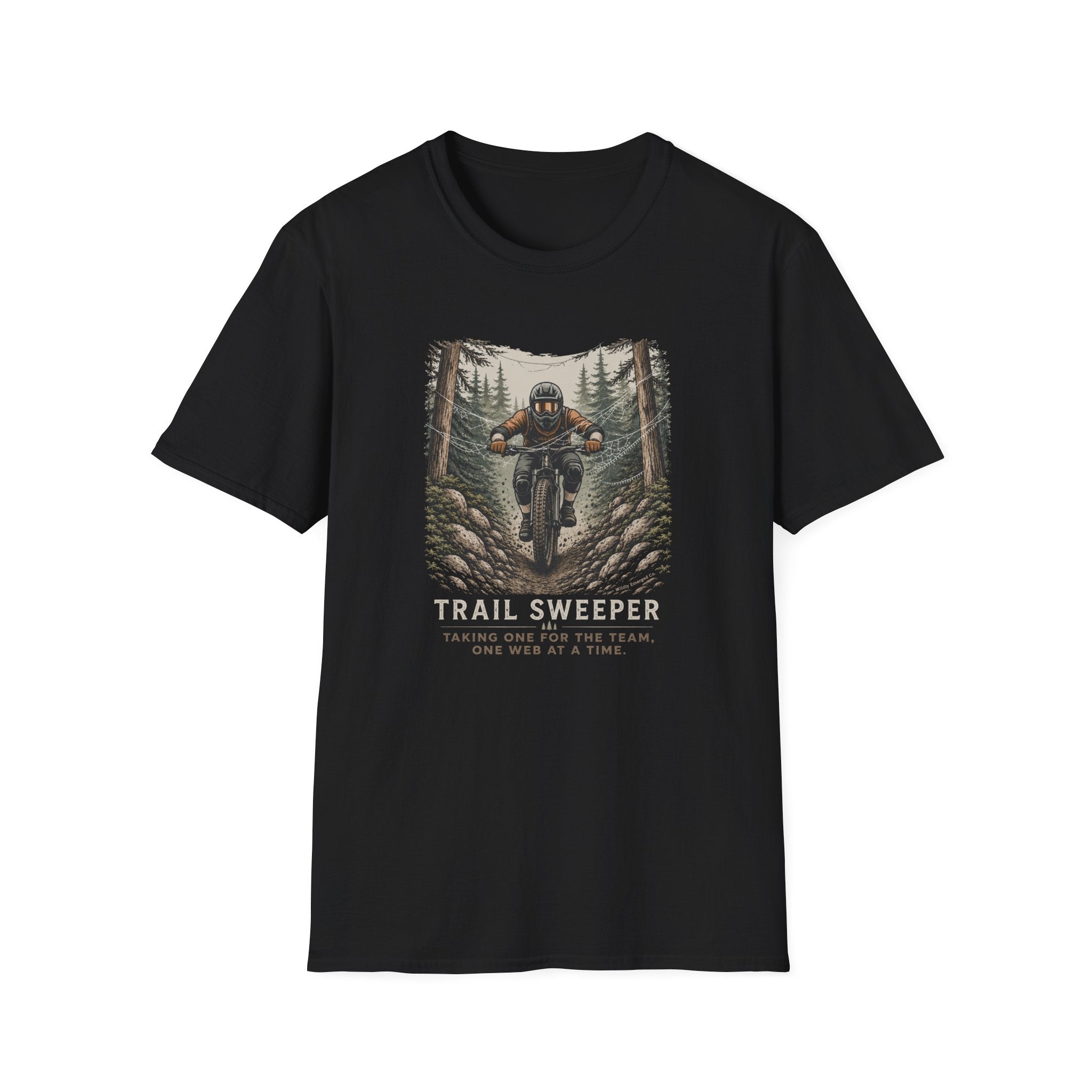 Trail Sweeper Mountain Biker Graphic Tee