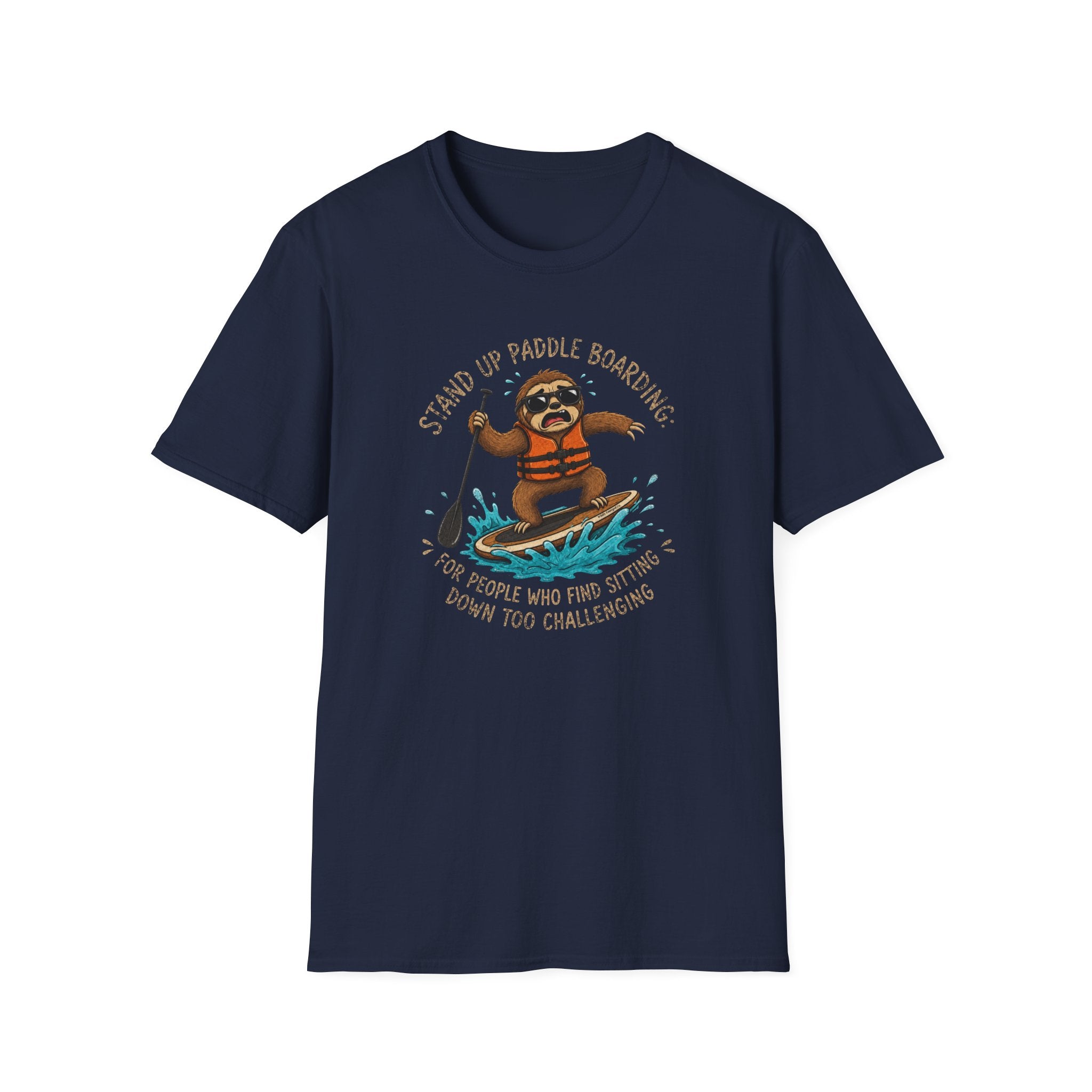 Sloth Paddle Board — "Stand Up Paddle Boarding" Casual Tee