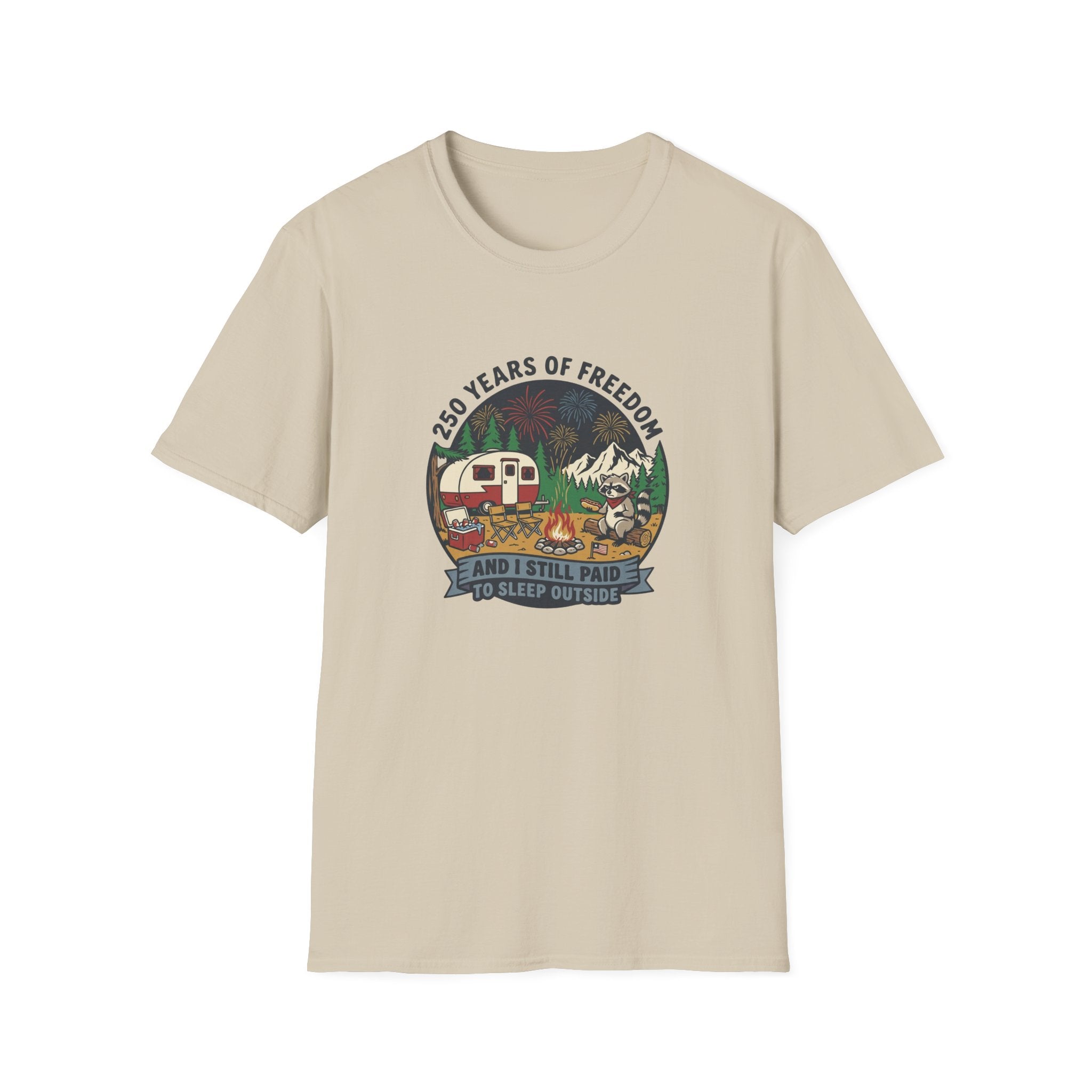 Camping Camper — '25 Years of Freedom' Vintage Outdoor Tee