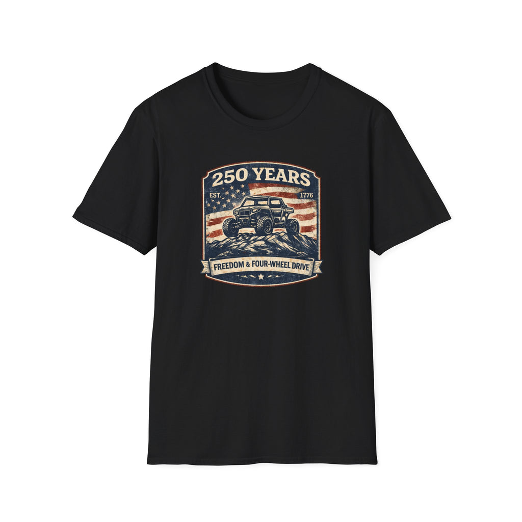 250 Years Patriotic — Freedom & Four-Wheel Drive Vintage USA Tee