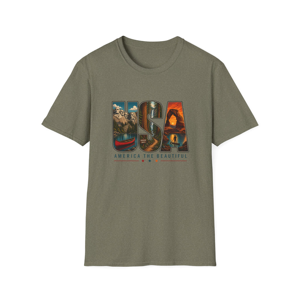 USA Scenic Graphic — America The Beautiful Landscape Tee