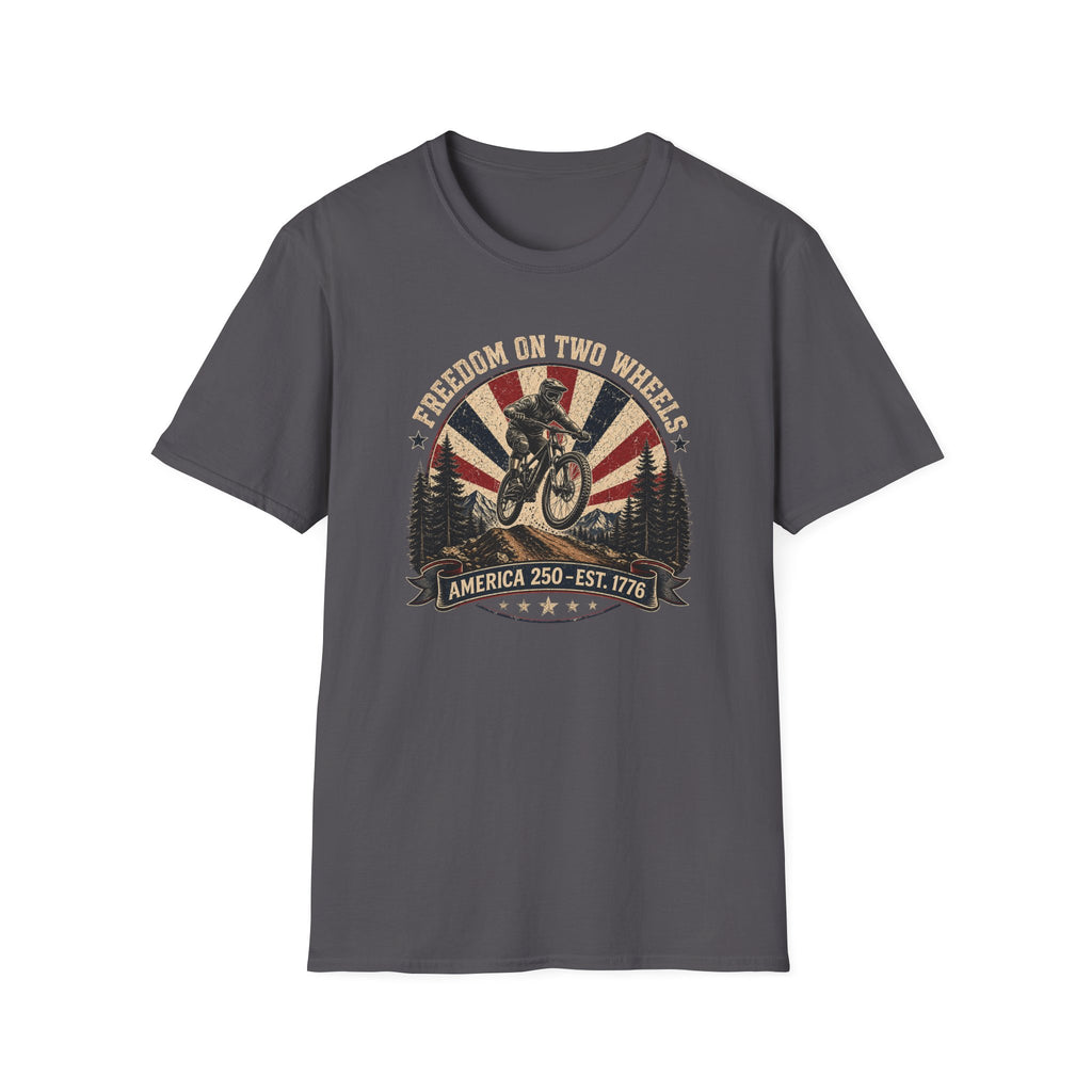 Freedom on Two Wheels Motorcycle — Vintage Rider Graphic Tee