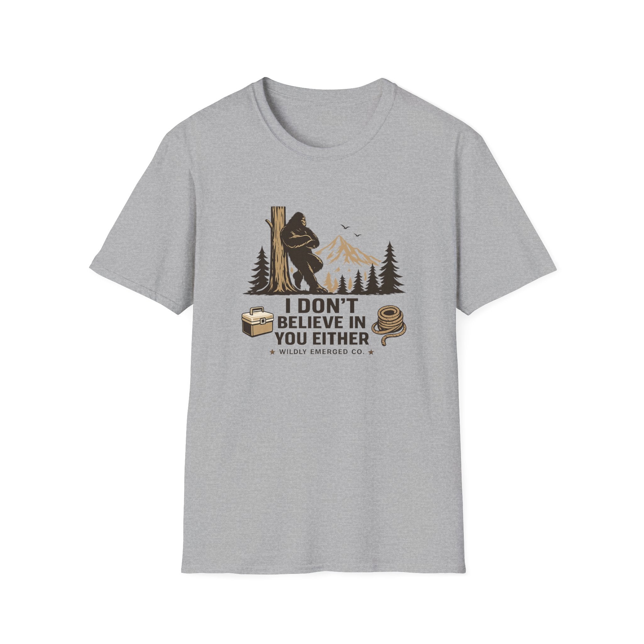 Bigfoot Camping — "I Don't Believe In You Either" Graphic Tee