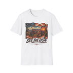 See The USA — Vintage American Flag Grand Canyon Travel Tee