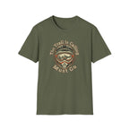 'The Trail Is Calling, Must Go' Vintage Mountain Helmet Tee