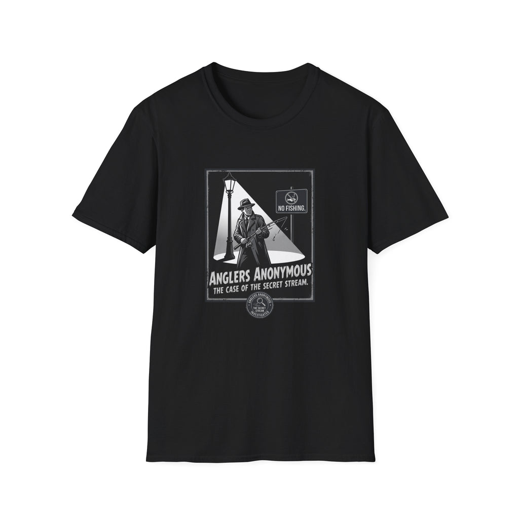 Anglers Anonymous Graphic — "No Fishing" Noir Detective Design