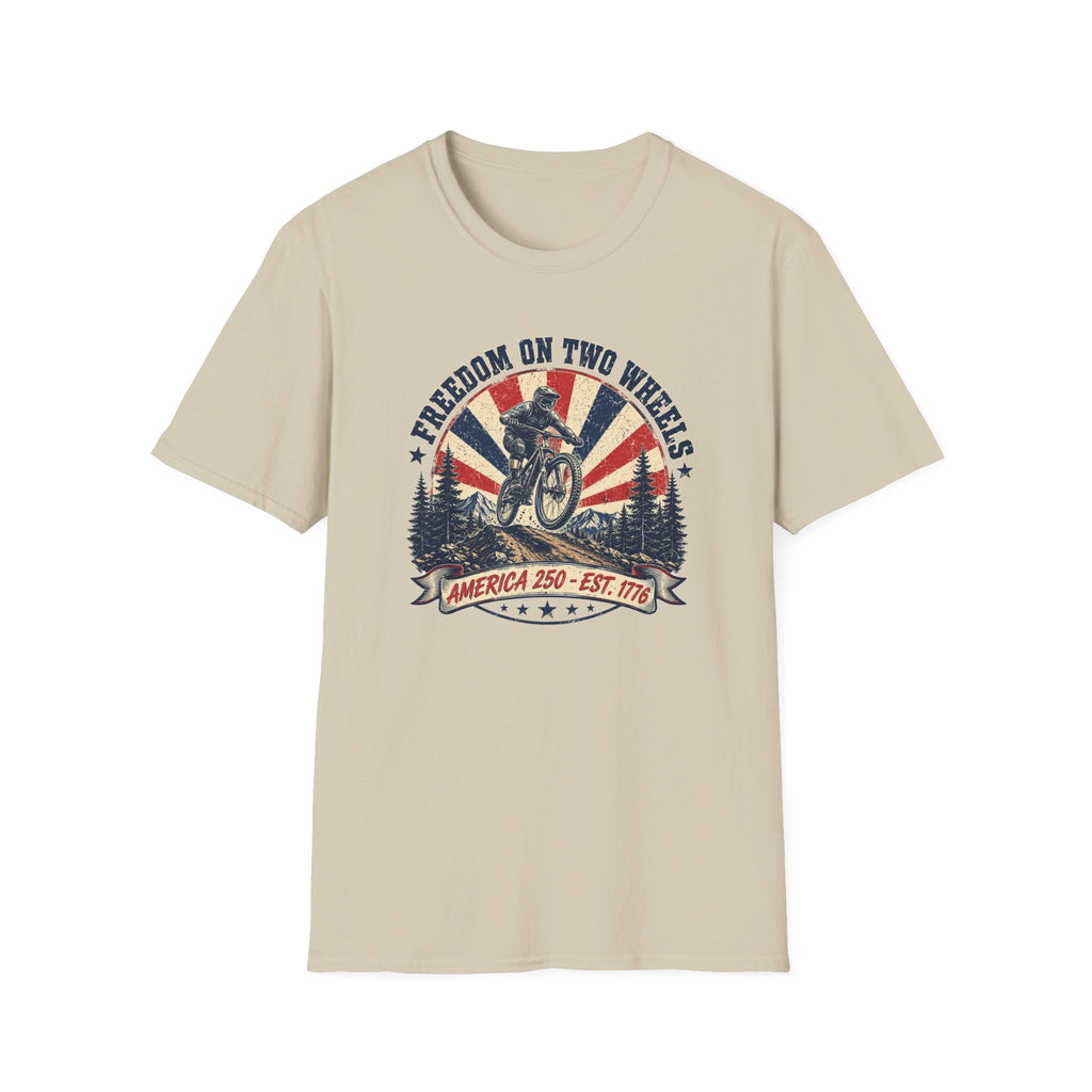 Freedom on Two Wheels Motorcycle — Vintage Rider Graphic Tee