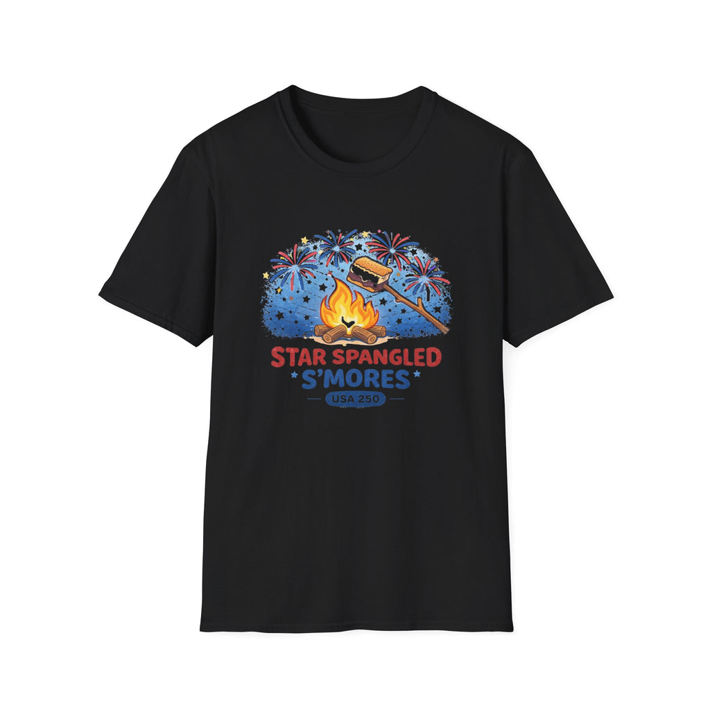 Star Spangled S'mores Campfire Tee (Fourth of July BBQ Patriotic Fireworks)