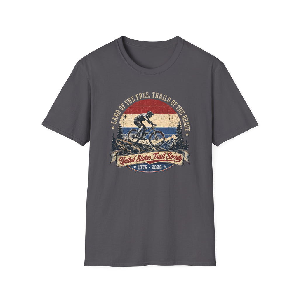 "Land of the Free, Trails of the Brave" Vintage Mountain Bike Tee