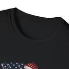Patriotic Bass — American Flag Fish Tee