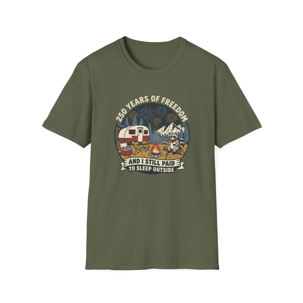 Camping Camper — '25 Years of Freedom' Vintage Outdoor Tee