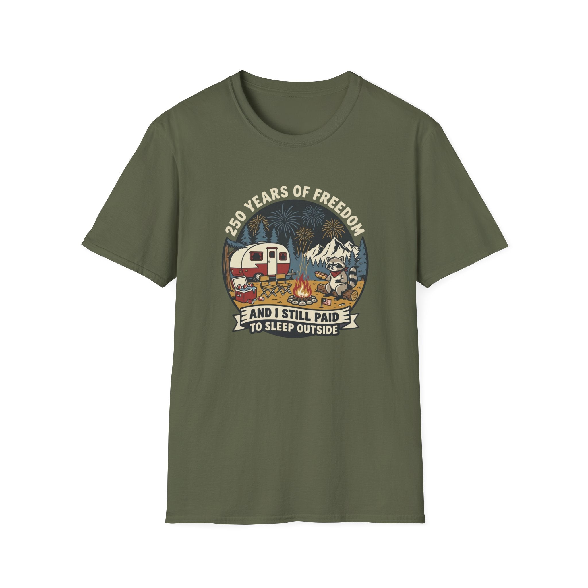 Camping Camper — '25 Years of Freedom' Vintage Outdoor Tee