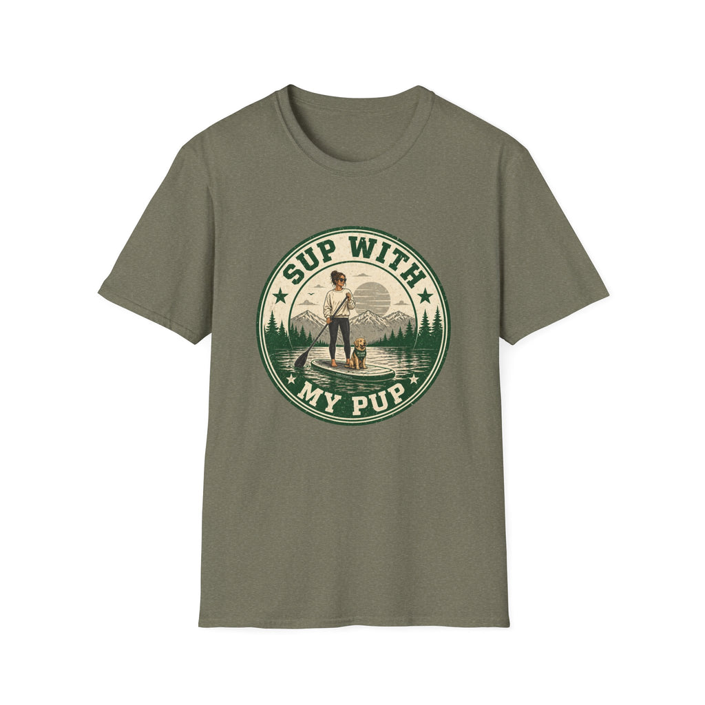 SUP With My Pup — Stand-Up Paddleboarding Dog Tee