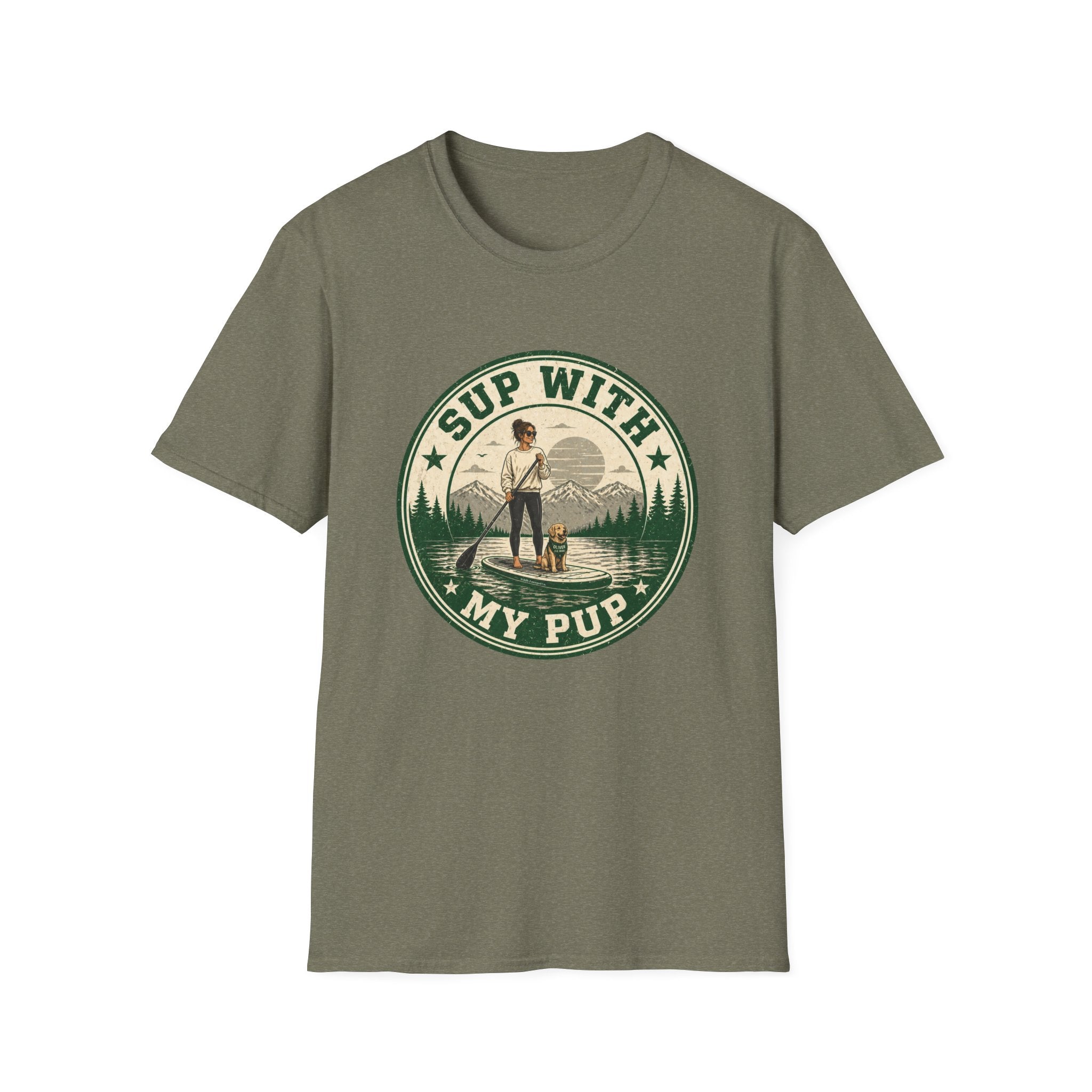 SUP With My Pup — Stand-Up Paddleboarding Dog Tee