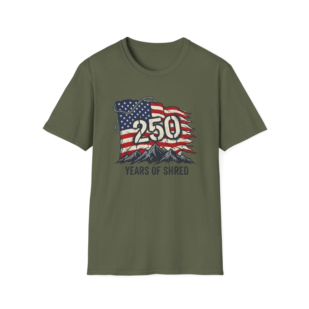 250 Years of Shred — Vintage American Flag Guitar Tee