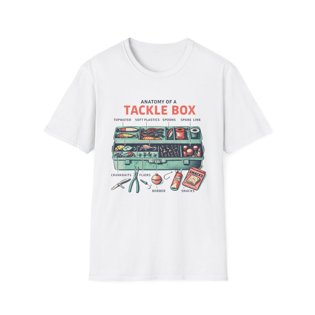'Anatomy of a Tackle Box' Fishing Gear Graphic Tee