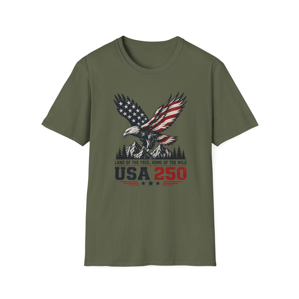 Patriotic Eagle — USA 250 "Land of the Free" Tee