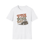 UTVs, Dogs, Dirt Graphic T-Shirt — Off-Road Adventure Tee