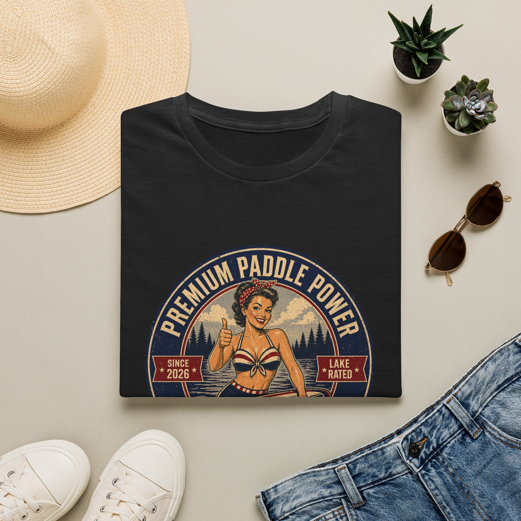 Paddle Power — Vintage Lake Rated Paddleboarding Graphic Tee