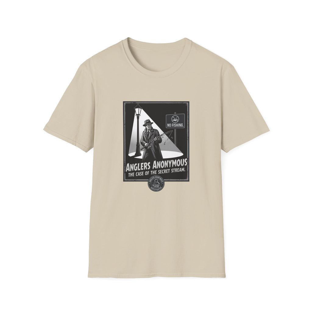 Anglers Anonymous Graphic — "No Fishing" Noir Detective Design