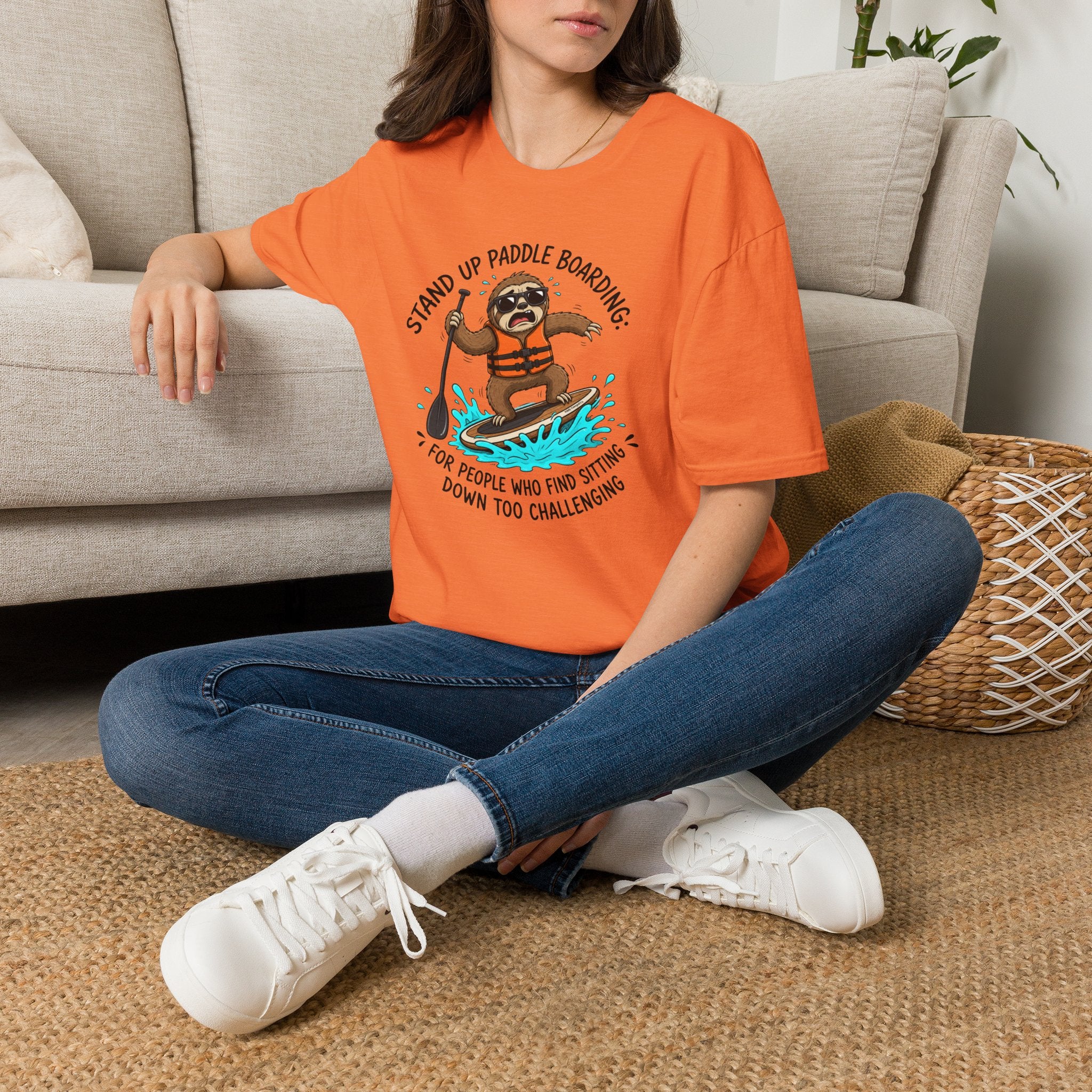 Sloth Paddle Board — "Stand Up Paddle Boarding" Casual Tee