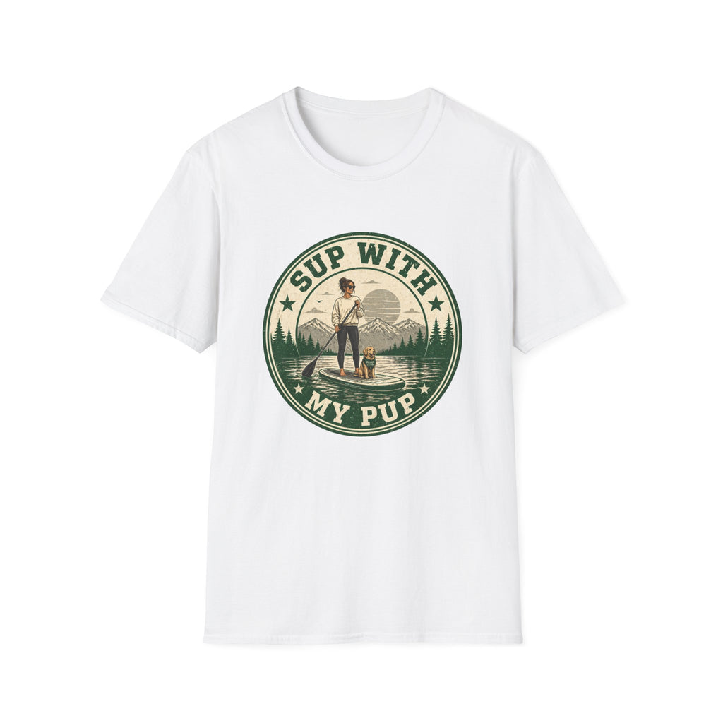 SUP With My Pup — Stand-Up Paddleboarding Dog Tee