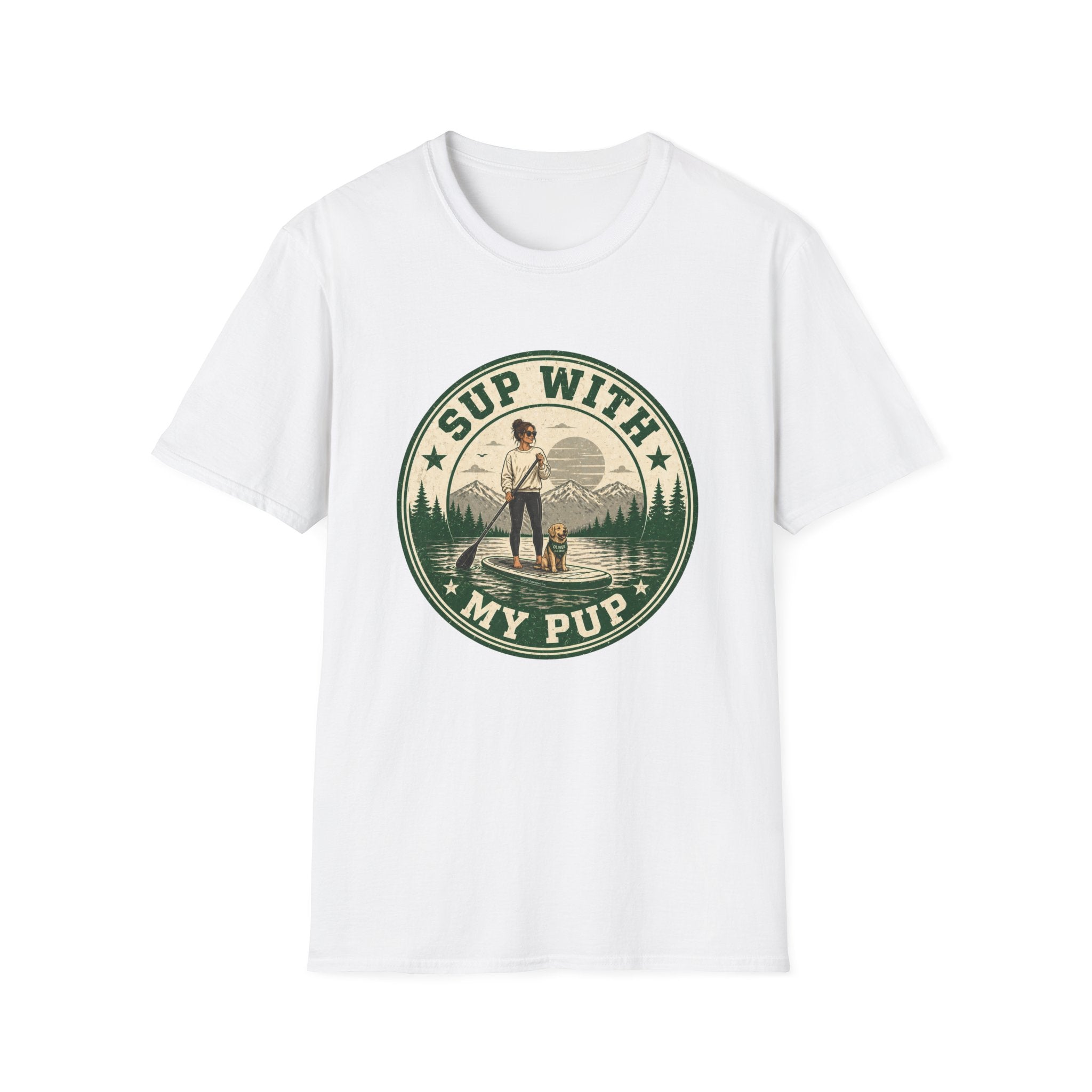 SUP With My Pup — Stand-Up Paddleboarding Dog Tee