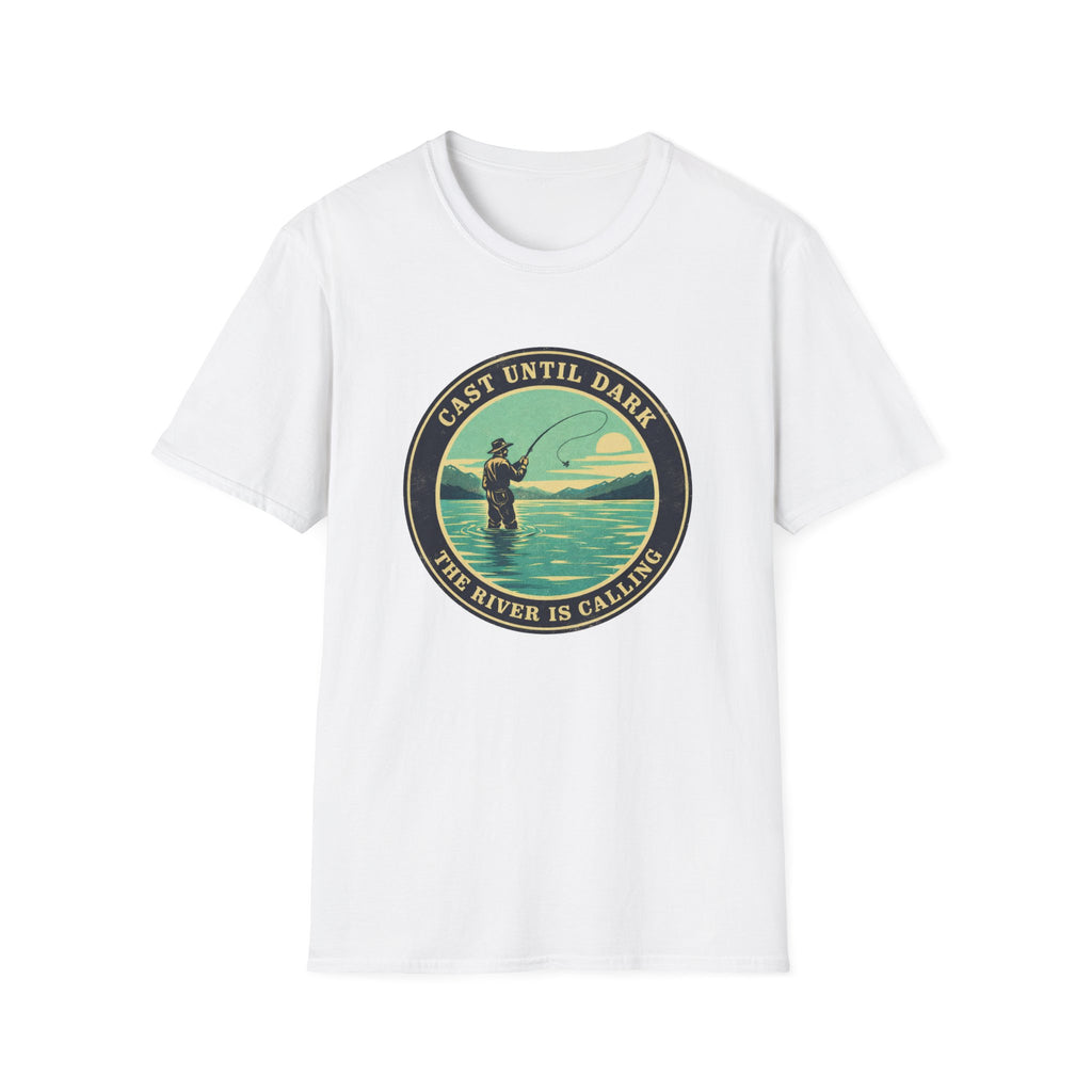 "Cast Until Dark" Vintage River Angler Tee