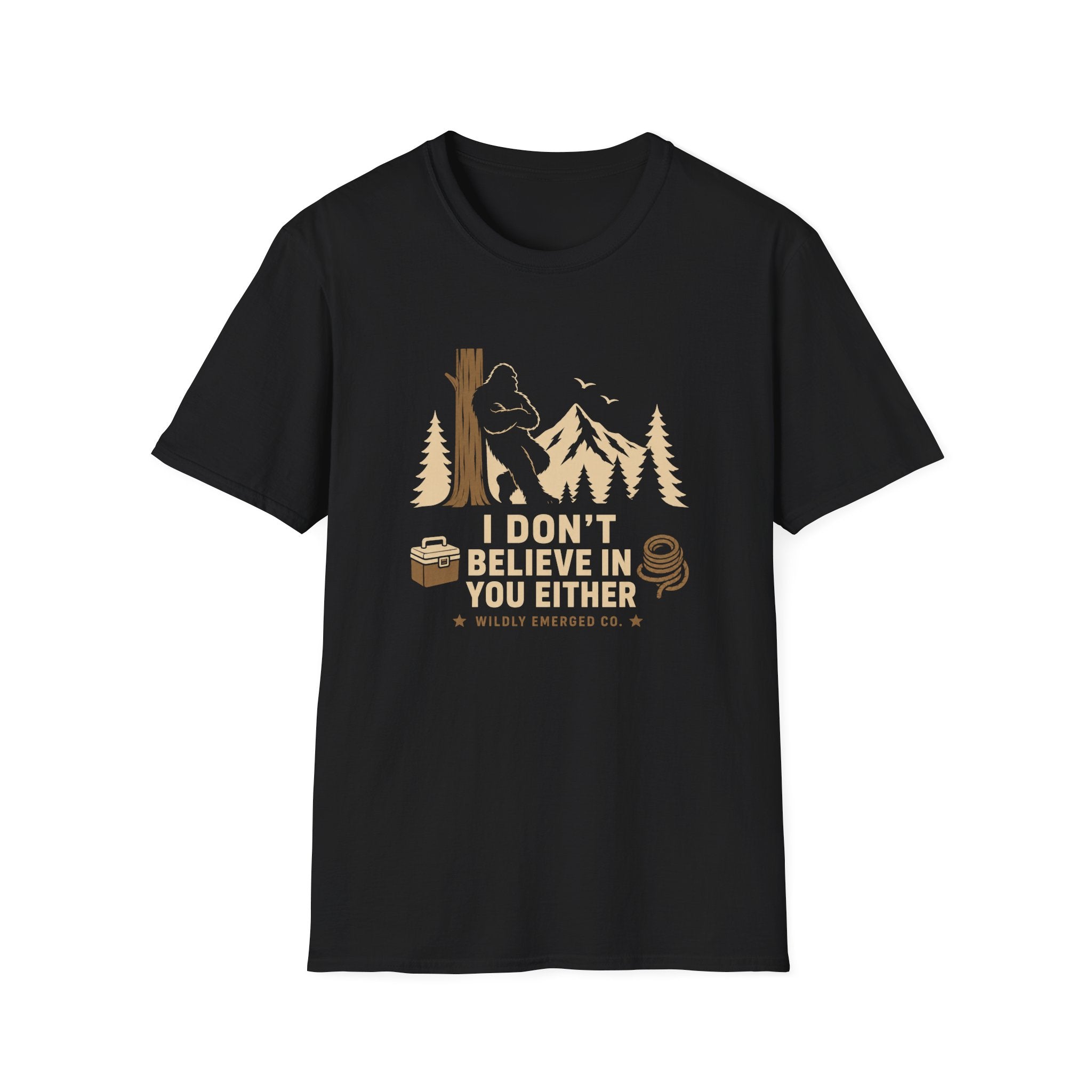 Bigfoot Camping — "I Don't Believe In You Either" Graphic Tee
