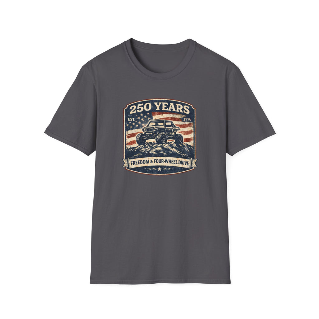 250 Years Patriotic — Freedom & Four-Wheel Drive Vintage USA Tee