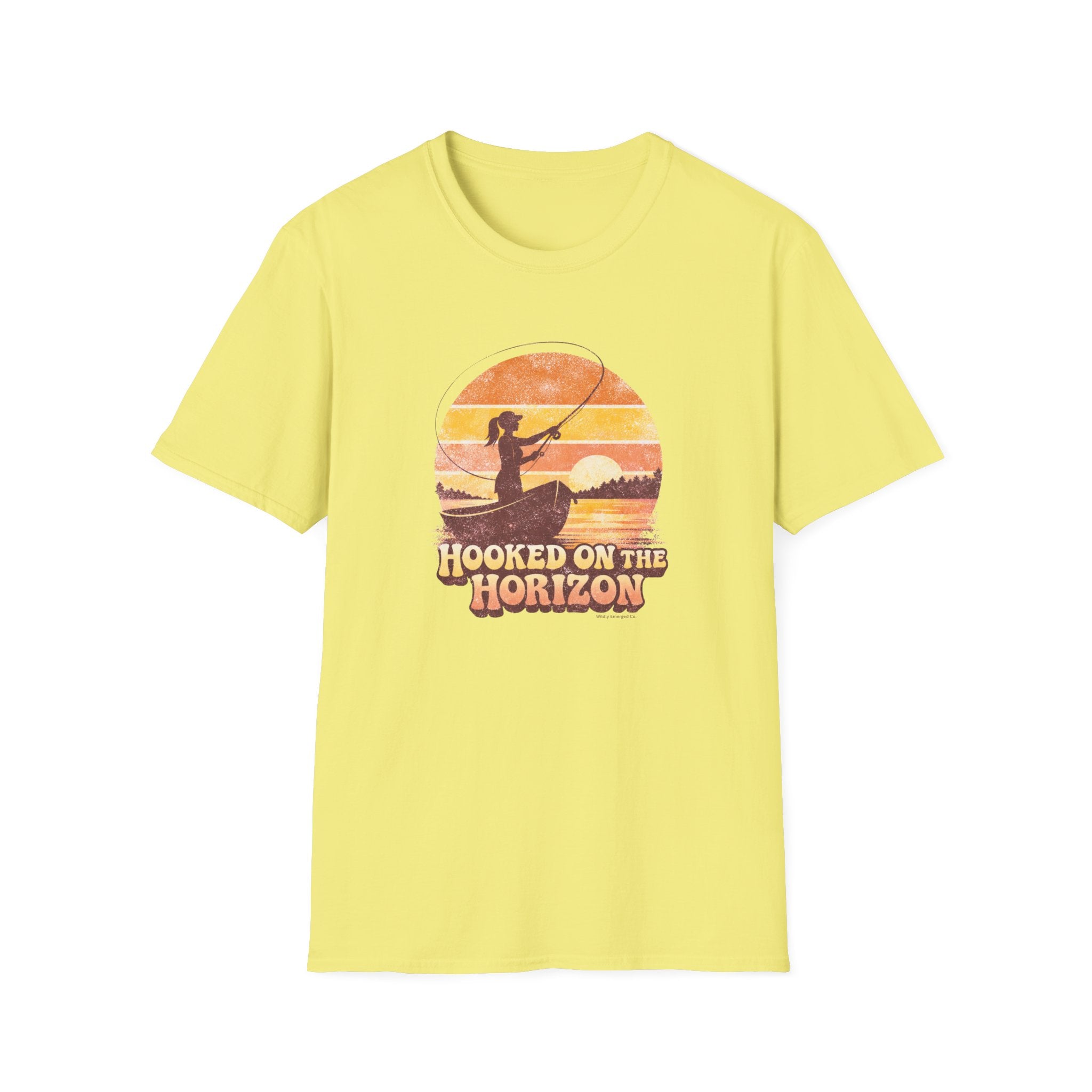 "Hooked on the Horizon" Sunset Angler Tee