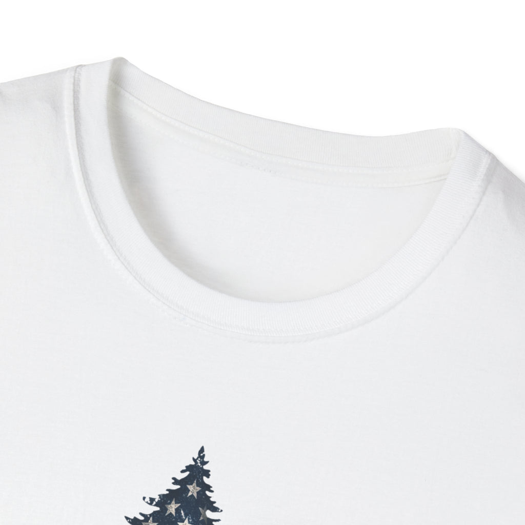 American Flag Pine Tree — "National Adventure" Patriotic Graphic Tee