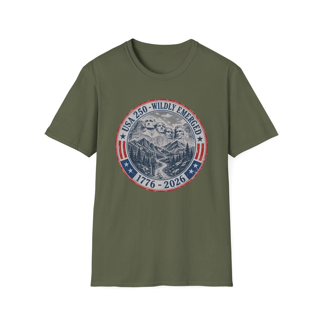 USA 250th - Mount Rushmore Hiking Tee