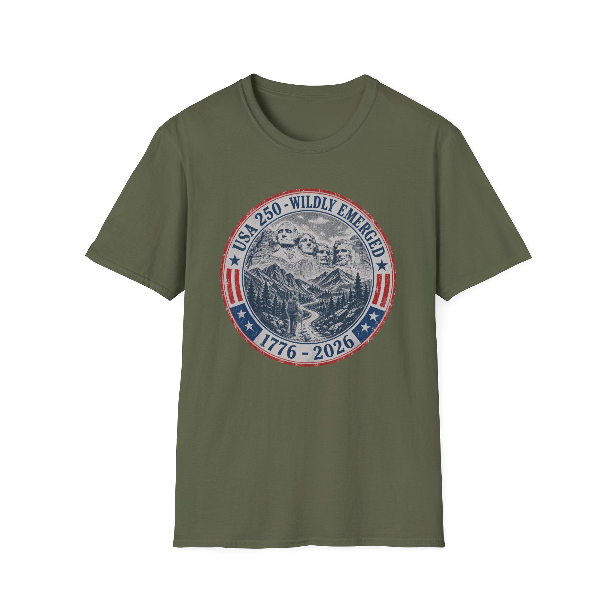 USA 250th - Mount Rushmore Hiking Tee