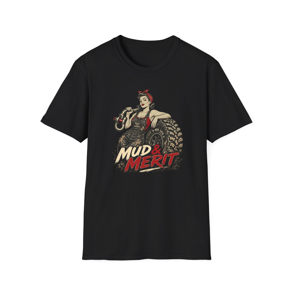 Mud & Merit — Retro Rosie the Riveter Off-Road Trucking Tee