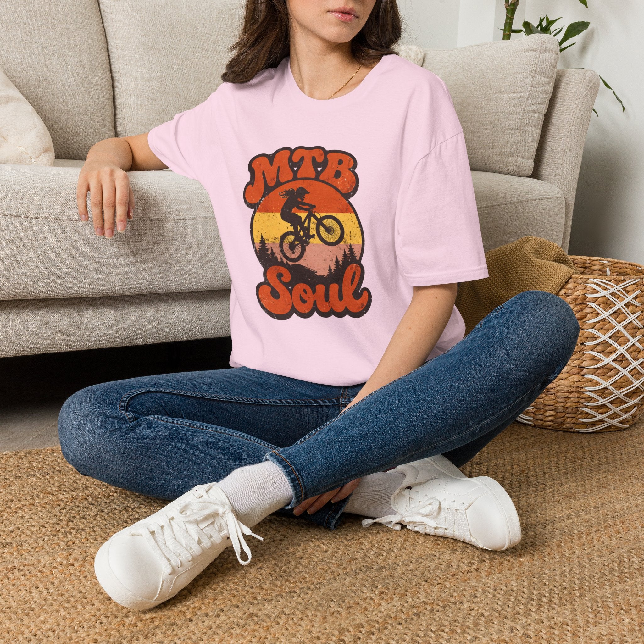 MTB Soul Mountain Bike — Retro Sunset Trail Rider Tee