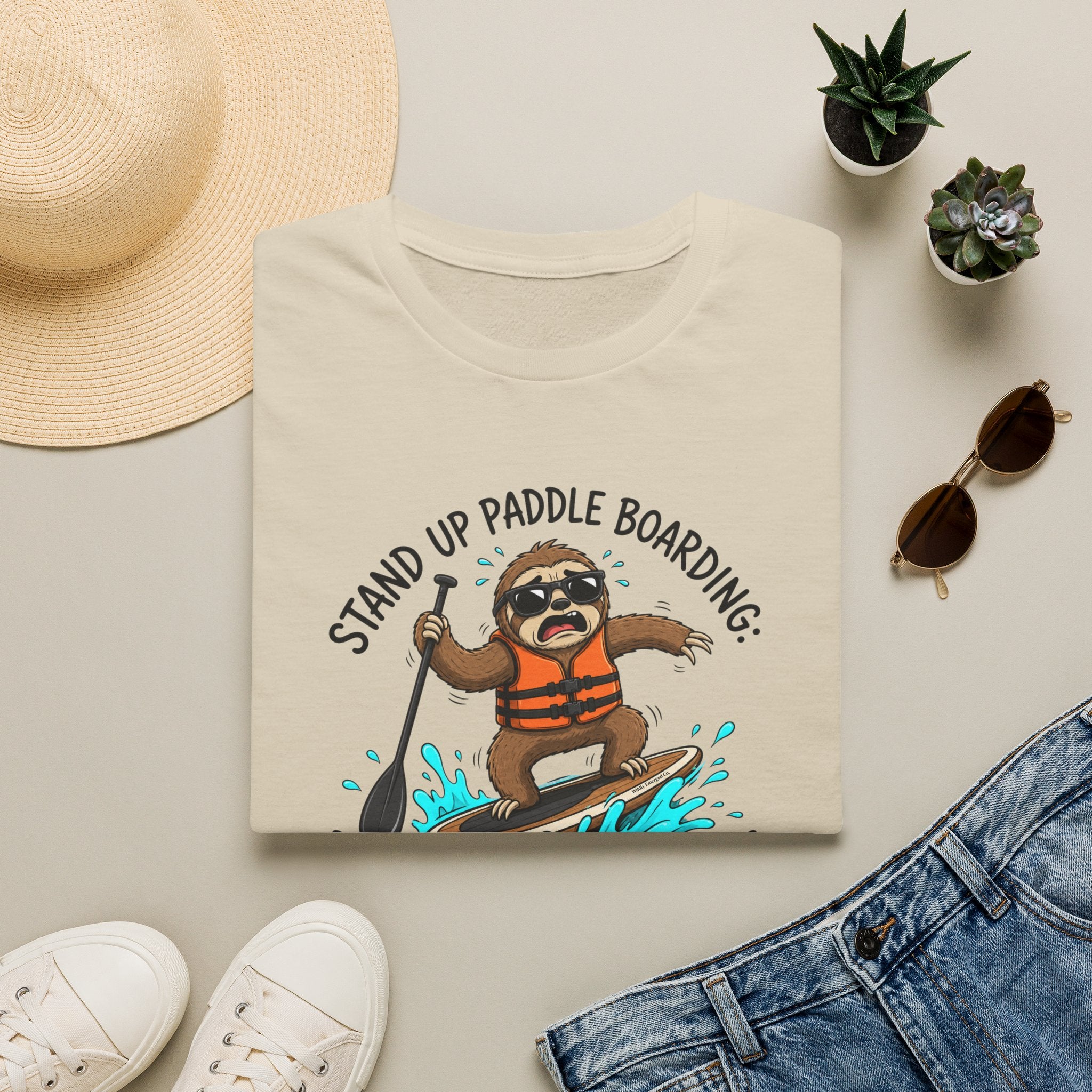 Sloth Paddle Board — "Stand Up Paddle Boarding" Casual Tee